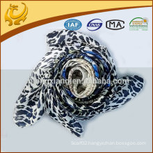 custom design leopard printed square satin scarf